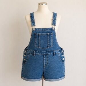 Denim Short Overalls Ava & Viv Y2K Cottagecore Jean Romper Grunge Soft Girl